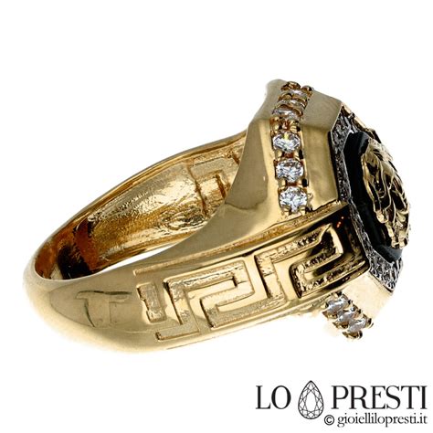 anello versace uomo oro 18k|Anelli da uomo di Versace .